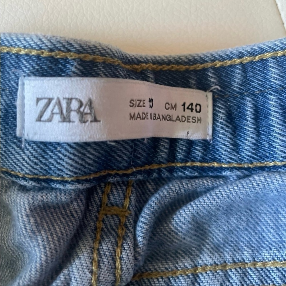 Zara girls Distressed Blue Denim Jeans - Picture 4 of 7
